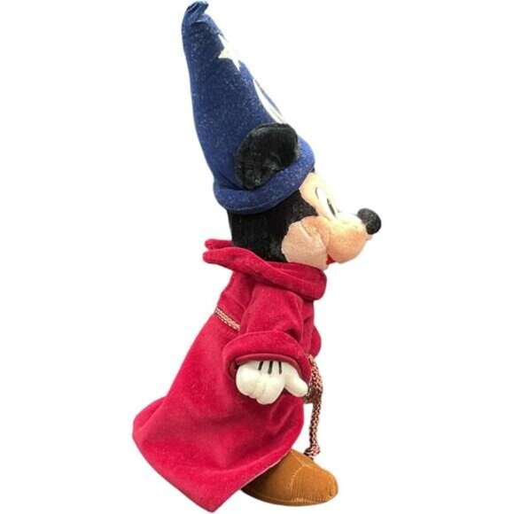Disney Sorcerers Apprentice Mickey Mouse Plush Toy In Red Robe & Wizard Hat 17" - Picture 4 of 7